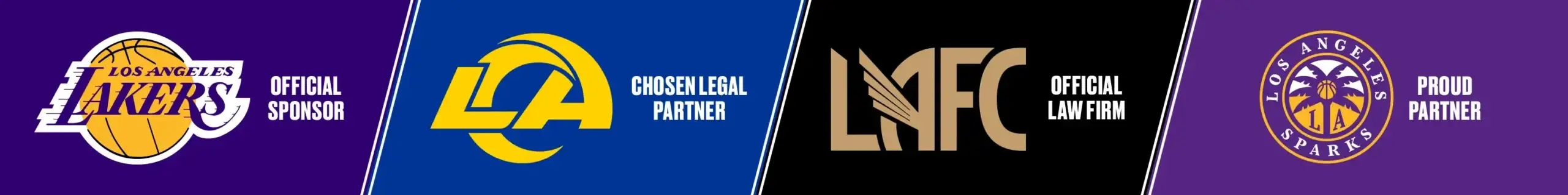Official Sponsor of the Los Angeles Lakers, Rams Chosen Legal Partner, Official Law Firm of LAFC, and Proud Partner of the Los Angeles Sparks
