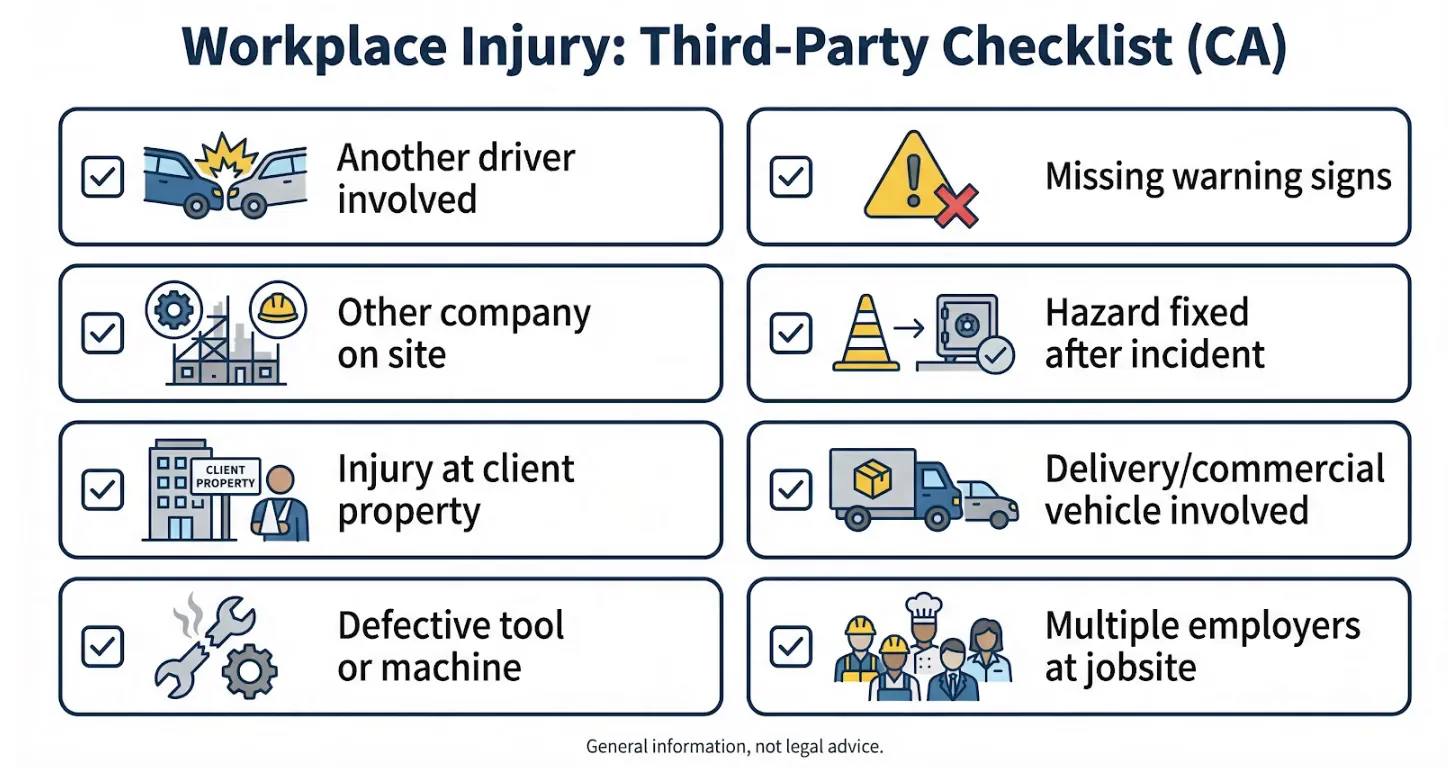 Injury: Third-Party Checklist (CA)