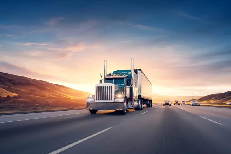truck on freeway