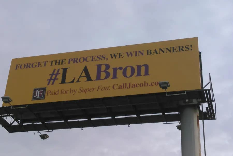 Billboard Battle for Lebron Labron Comes to L A