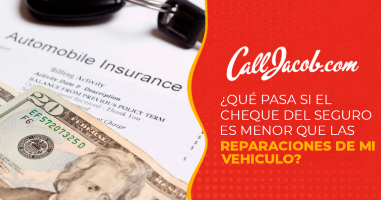 ¿Qué pasa si el cheque del seguro es menor que las reparaciones de mi vehículo?