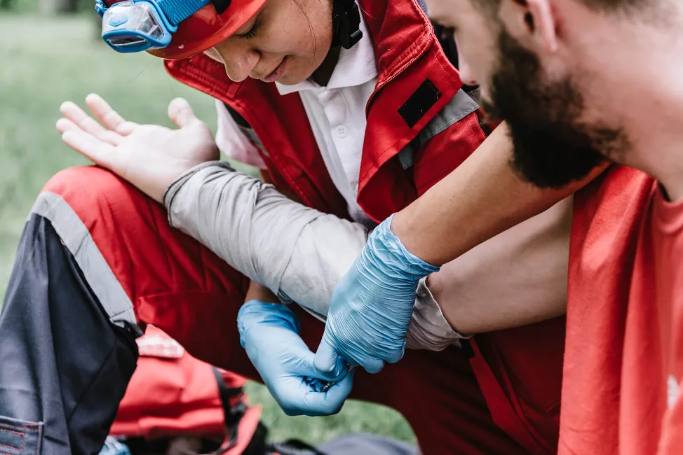 Burn Injury Being Treated