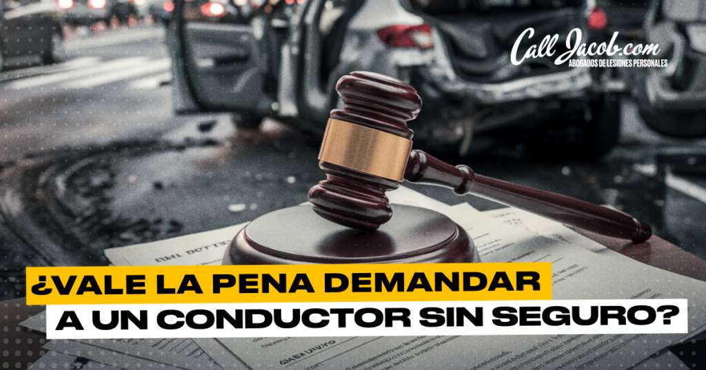 ¿Vale la pena demandar a un conductor sin seguro?