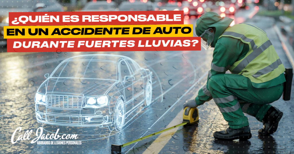 ¿Quién es Responsable en un Accidente de Auto Durante Fuertes Lluvias