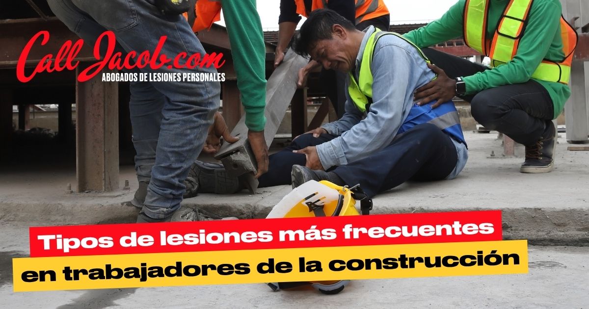 Tipos de lesiones más frecuentes en trabajadores de la construcción