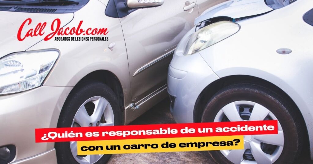 ¿Quién es responsable de un accidente con un carro de empresa?