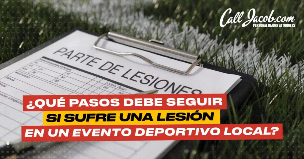 ¿Qué pasos debe seguir si sufre una lesión en un evento deportivo local