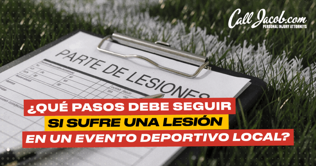 ¿Qué pasos debe seguir si sufre una lesión en un evento deportivo local