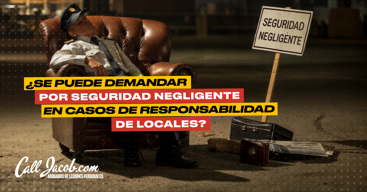 ¿Se puede demandar por seguridad negligente en casos de responsabilidad de locales