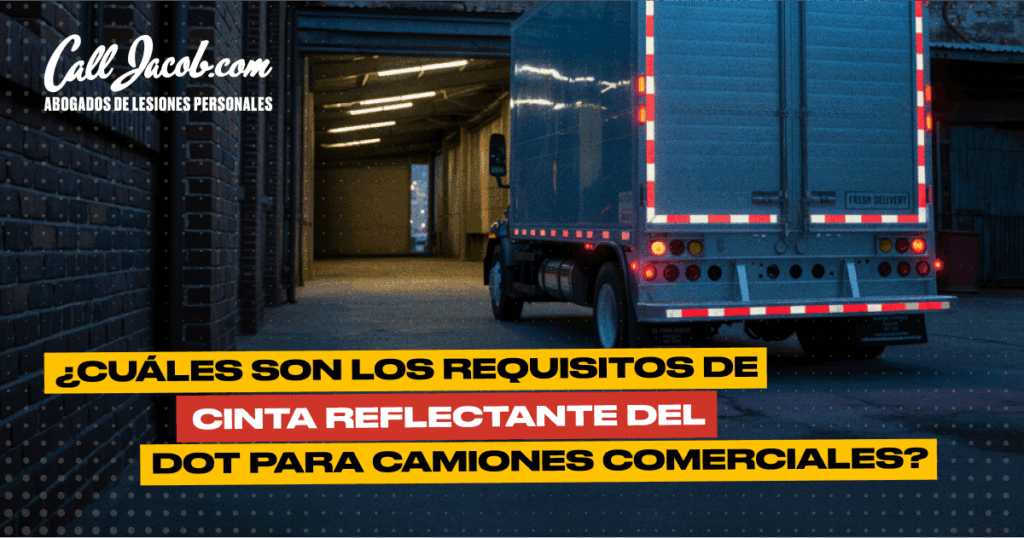 ¿Cuáles son los requisitos de cinta reflectante del DOT para camiones comerciales