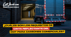 ¿Cuáles son los requisitos de cinta reflectante del DOT para camiones comerciales