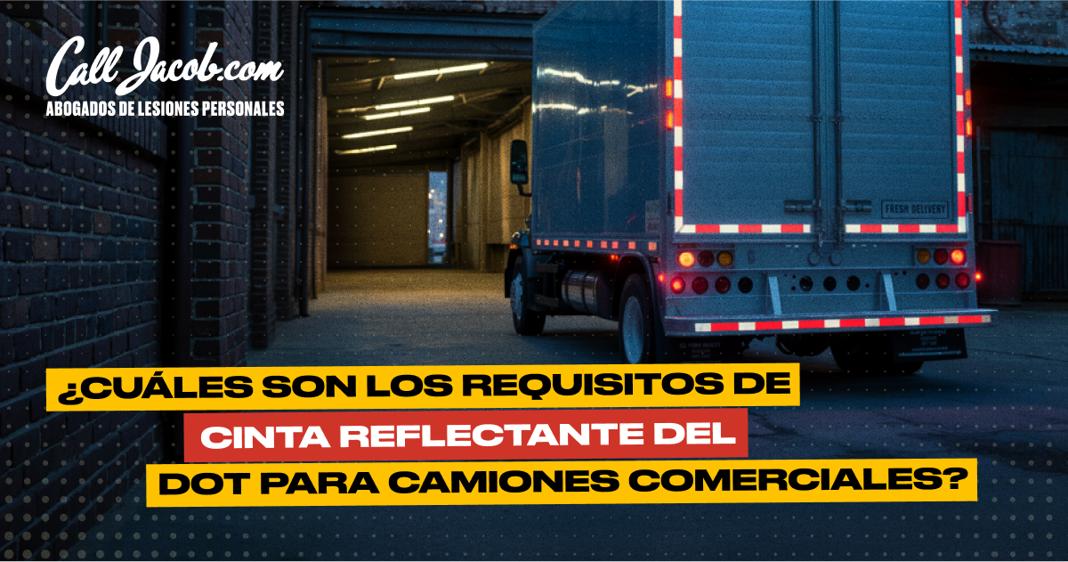 ¿Cuáles son los requisitos de cinta reflectante del DOT para camiones comerciales
