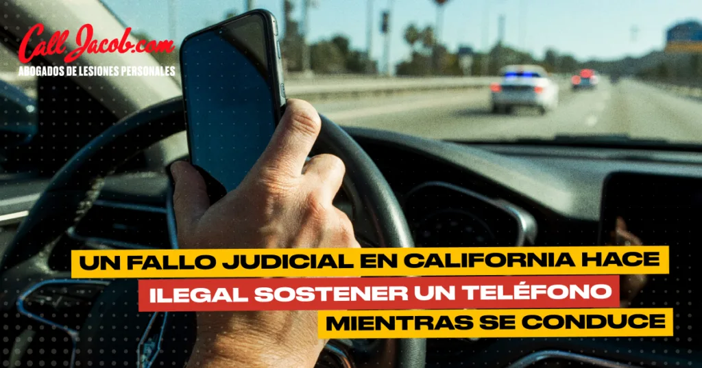 Un fallo judicial en California hace ilegal sostener un teléfono mientras se conduce