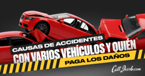 Causas de accidentes con varios vehículos y quién paga los daños
