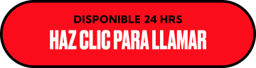 Red button with black border and text that reads: “Disponible 24 hrs. Haz clic para llamar” in Spanish, which means “Available 24 hours. Click to call.”.