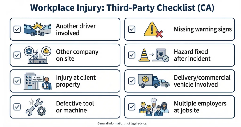 Injury: Third-Party Checklist (CA)