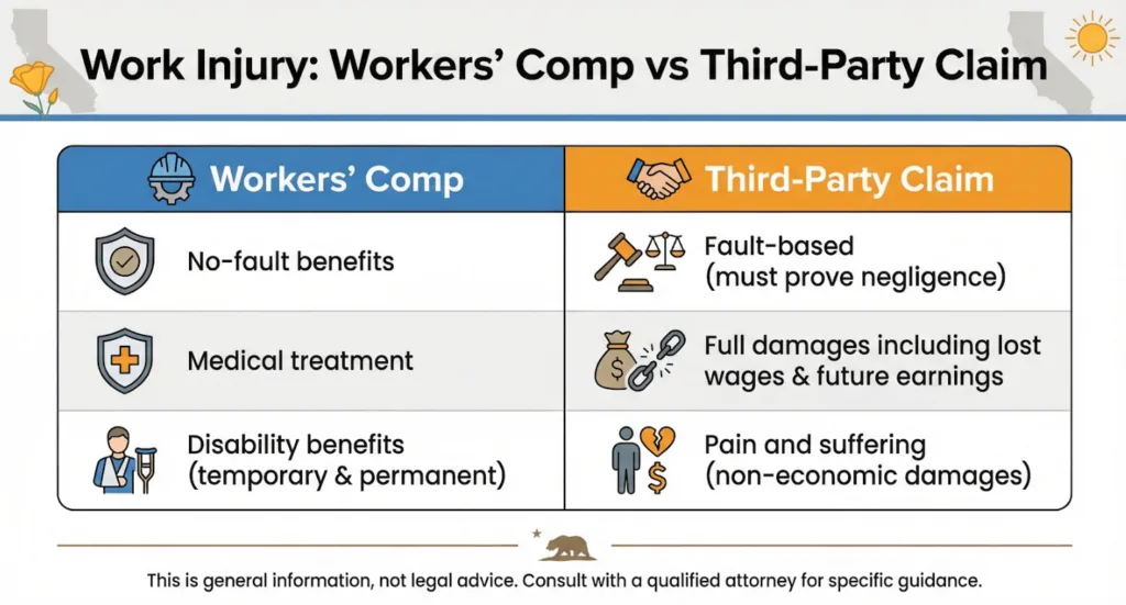 Work Injury: Workers' Comp vs Third-Party Claim