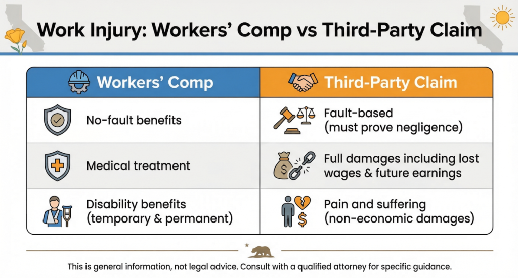 Work Injury: Workers' Comp vs Third-Party Claim