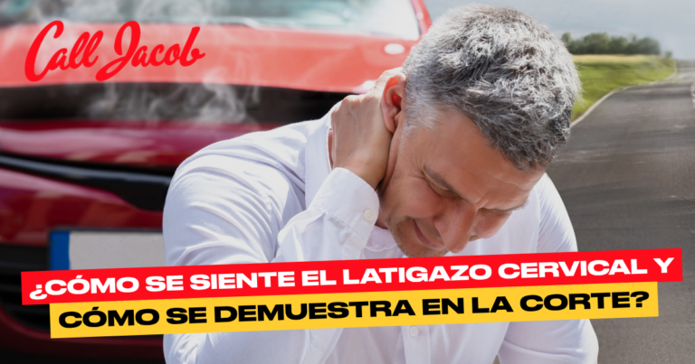 ¿Cómo se siente el latigazo cervical y cómo se demuestra en la corte?