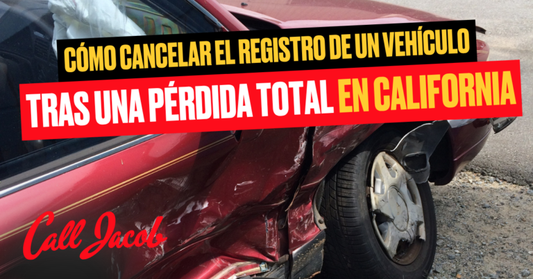 Cómo cancelar el registro de un vehículo tras una pérdida total en California