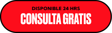 Red oval button with white text that says "DISPONIBLE 24 HRS" above "CONSULTA GRATIS," indicating a free consultation available 24 hours a day.