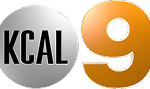 The image shows the KCAL 9 logo, featuring the letters "KCAL" in black on a silver-gray circle next to a large, orange number 9.