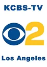 Logo for KCBS-TV Los Angeles featuring the CBS eye symbol in blue, a large gold number 2, with "KCBS-TV" at the top and "Los Angeles" at the bottom in blue text.