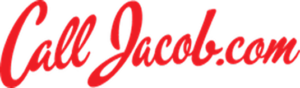 Red cursive text reads "Call Jacob.com" on a light background.